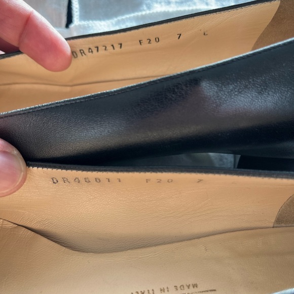 Vintage Salvatore Ferragamo Block Heel Ballet Pumps - Picture 6 of 9